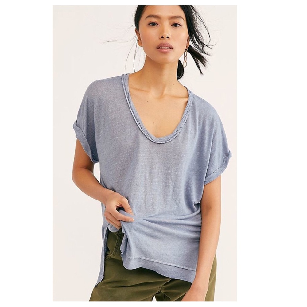 FREE PEOPLE BOHO FLOWY TUNIC TEE KNIT TOP A2C - Picture 11 of 16